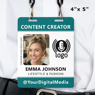 Badge Photo de passeport professionnel pour médias avec 
