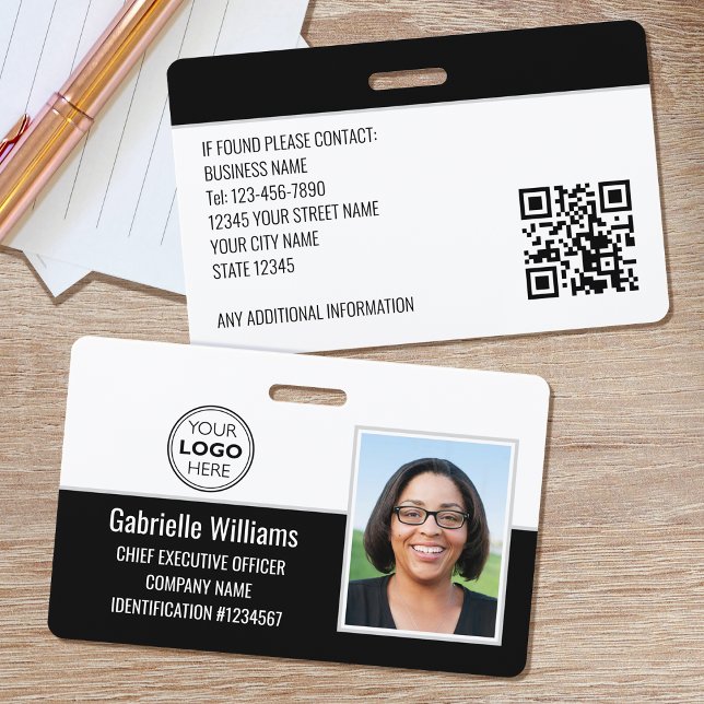 Badge Photo de sécurité de la carte d'identité d'employé (Créateur téléchargé)