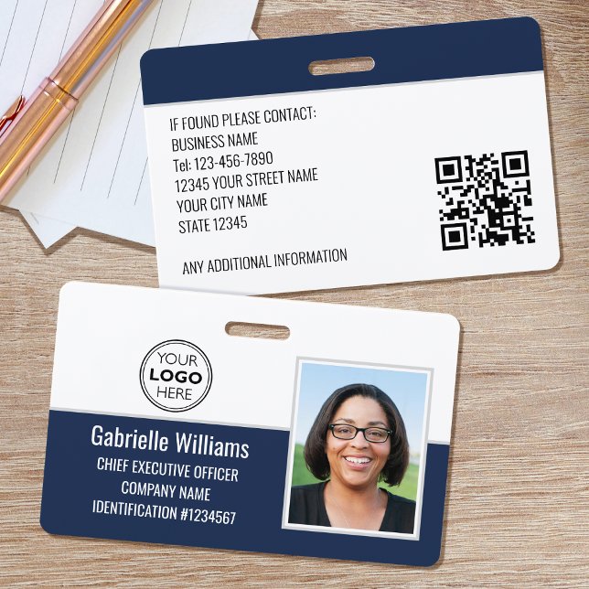 Badge Photo de sécurité de la carte d'identité d'employé (Créateur téléchargé)