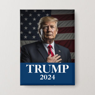 Badge Photo de Trump - Président