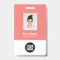 Photo d'employé de corail personnalisé, code-barre