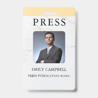 Badge photo d'employé de société personnalisé élég