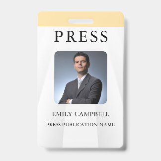 Badge photo d'employé de société personnalisé élég