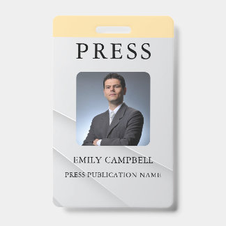 Badge photo d'employé de société personnalisé élég