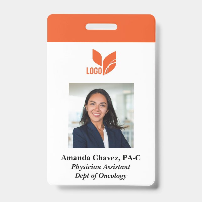 Badge Photo d'employé d'Orange Business (Avant)