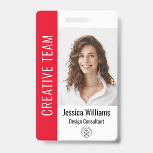 Badge Photo d'employé grand format personnalisé, code-ba