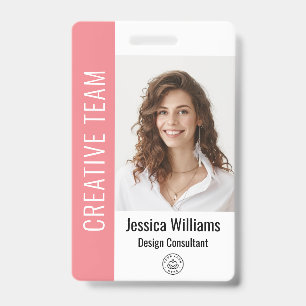 Badge Photo d'employé grand format personnalisé, code-ba