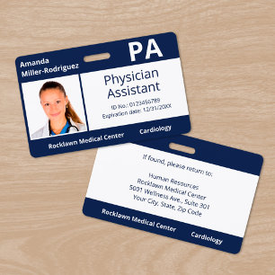 Badge Photo d'employé personnalisé Carte d'identité de l
