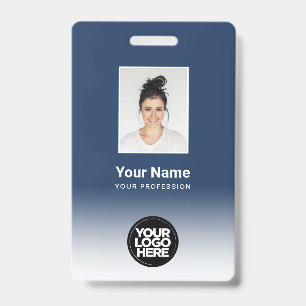 Badge Photo d'employé personnalisée avec dégradé