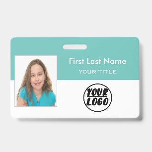 Badge Photo d'employé personnalisée Logo, Nom du code