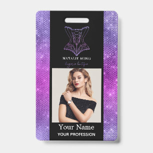 Badge Photo d'employée de la boutique de lingerie Busine