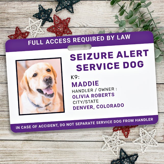 Badge Photo d'identification de chien d'assistance perso (Créateur téléchargé)