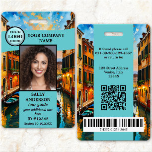 Badge photo d'identification de l'agence de voyage