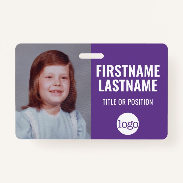 Badge Photo d'identification de l'employé essentiel, Cod (Devant)