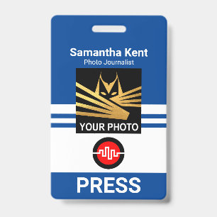 Badge Photo d'identification de presse de la colonne aux