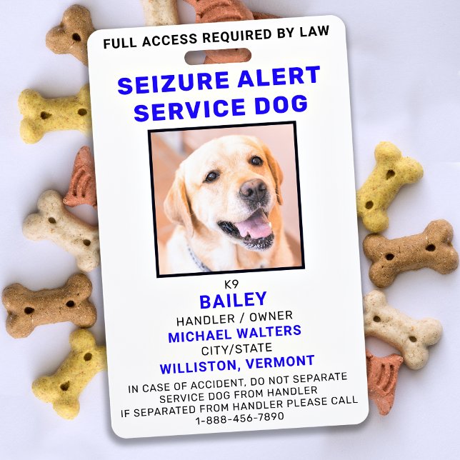 Badge photo d'identification pour chien d'alerte d (Créateur téléchargé)