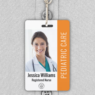 Badge Photo d'identité de l'employé avec des détails per