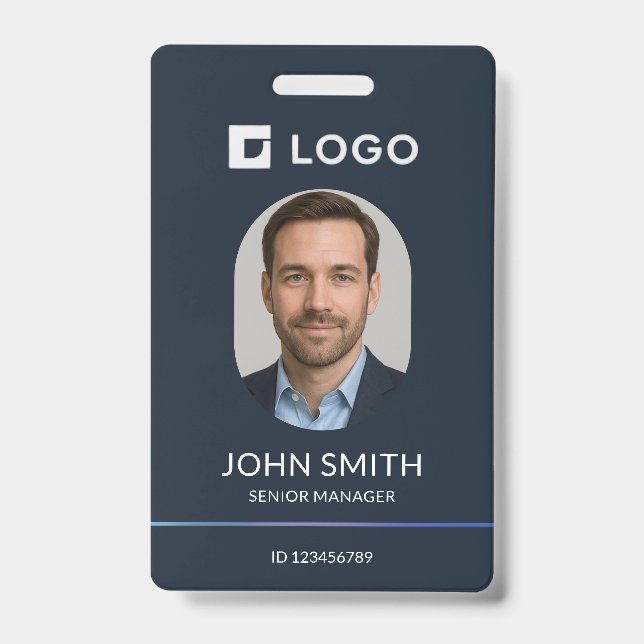 Badge Photo d'identité d'employé de la marine moderne (Avant)