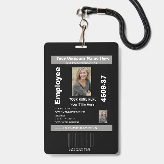 Badge Photo d'identité d'employé personnalisée Sécurité 