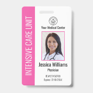Badge Photo d'identité d'hôpital personnalisée avec logo