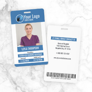 Badge photo d'identité du personnel de l'hôpital a