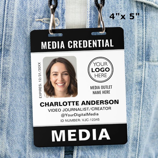 Badge Photo d'identité moderne pour les médias Logo Sécu (Créateur téléchargé)