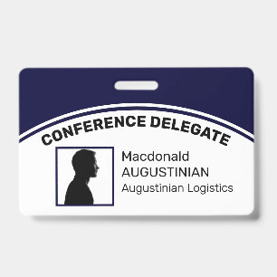 Badge photo d'identité personnalisé avec logo NAVY