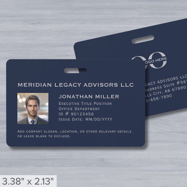 Badge Photo d'identité personnalisée pour l'employé (Créateur téléchargé)