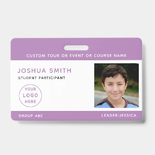 Badge photo d'identité pour enfants Musique Voyage