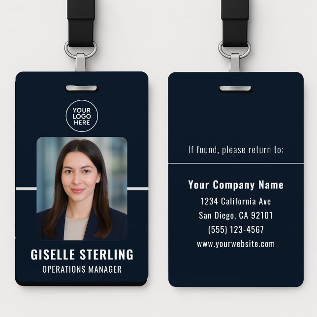 Badge Photo d'identité professionnelle d'employé Société (Créateur téléchargé)