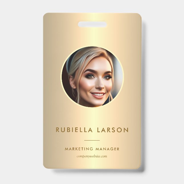 Badge Photo d'identité professionnelle employé moderne C (Avant)