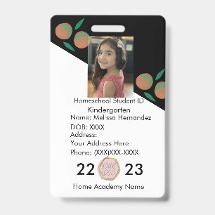 Badge photo d'identité scolaire pour l'enseignemen