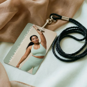 Badge Photo d'influenceur de fitness entraîneur personne