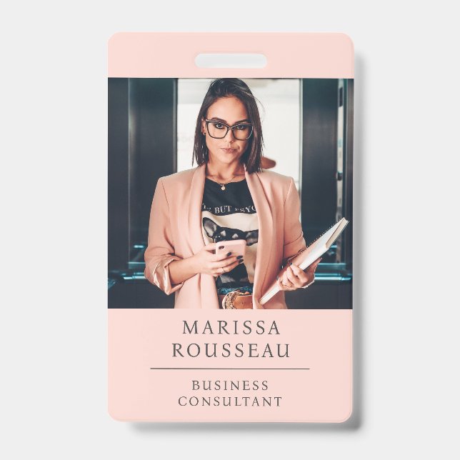 Badge Photo d'un consultant professionnel moderne (Avant)