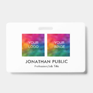 Badge Photo Employé Ajoutez votre logo d'entreprise ici