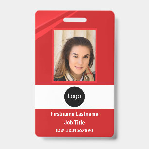 Badge Photo, Logo, Code-barres personnalisé de l'entrepr