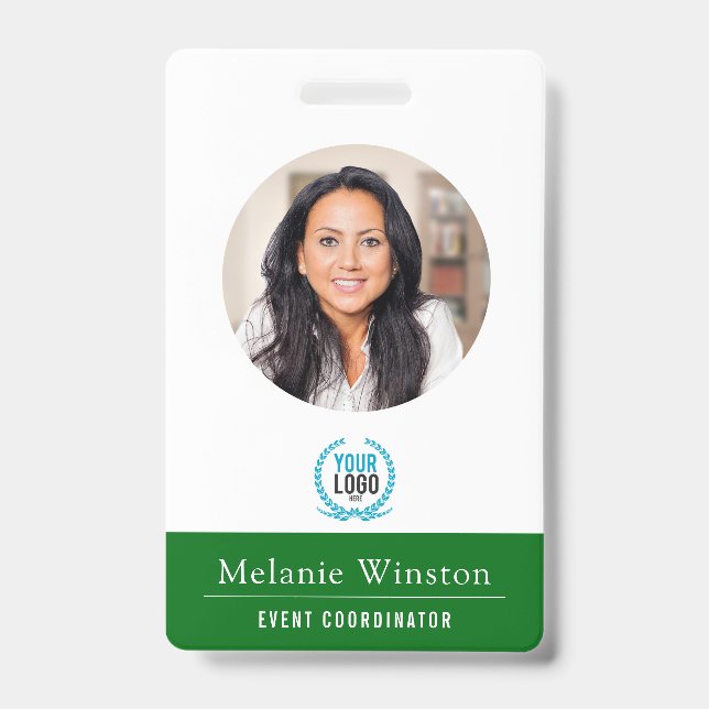 Badge Photo| Logo Professionnel Office| Vert (Avant)