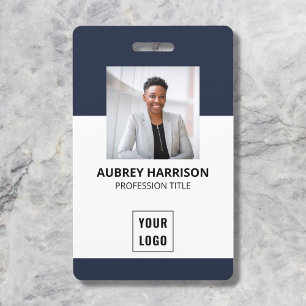 Badge Photo Moderne Professionnel d'Entreprise