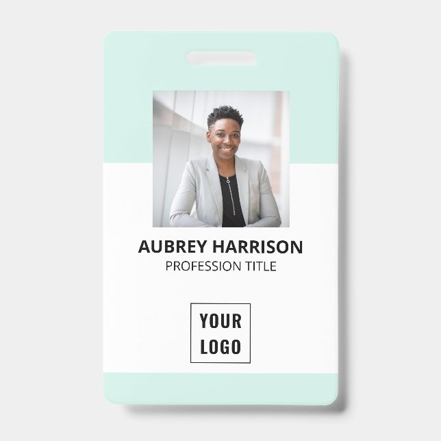 Badge Photo Moderne Professionnel d'Entreprise (Avant)
