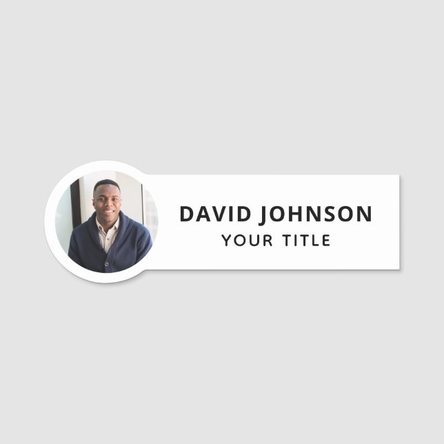 Badge photo nominatif d'employé  (Devant)