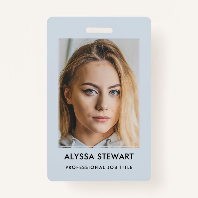 Badge Photo Numéro d'entreprise de l'employé Insigne du  (Devant)