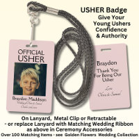 Badge photo officiel USHER Roses roses et colombes