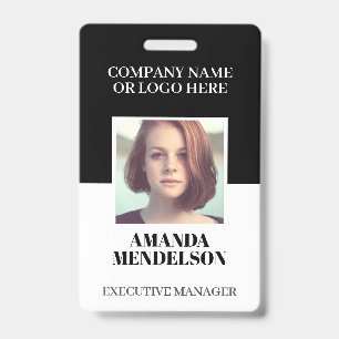 Badge photo personnalisé avec code-barres