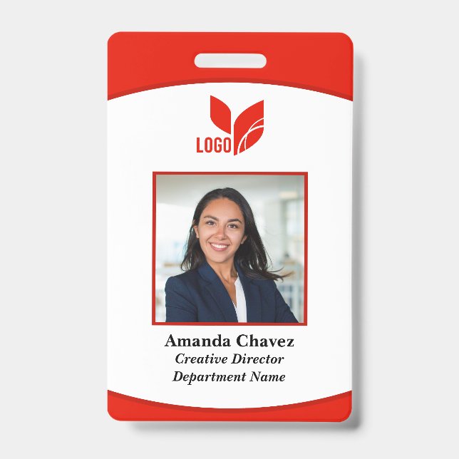 Badge photo personnalisé de l'employé d'entreprise (Avant)
