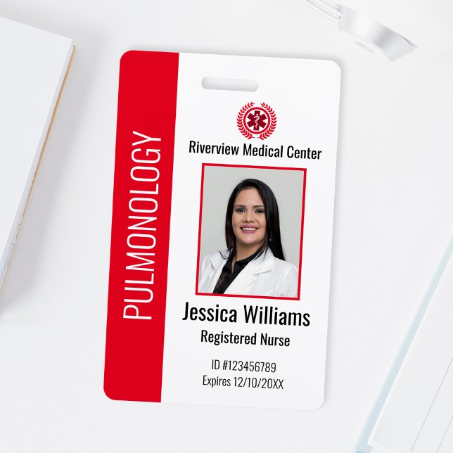 Badge Photo Personnalisé Employé Hôpital Médical R (Créateur téléchargé)