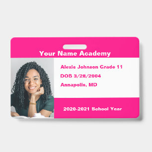 Badge Photo Personnalisé pour École à Domicile Ros
