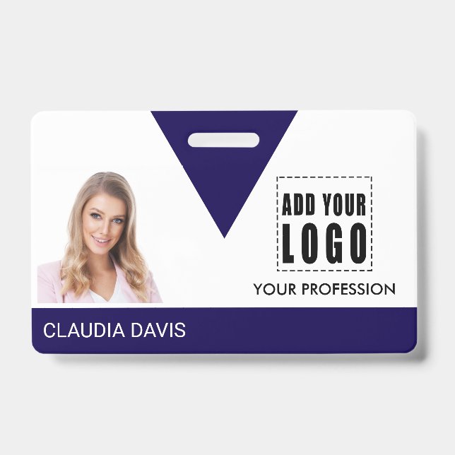 Badge Photo personnalisée de l'employé, nom (Avant)