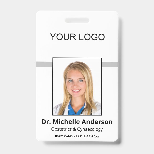 Badge Photo personnalisée de l'employé professionnel sim (Avant)