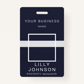 Badge Photo personnalisée et code QR - ID professionnel