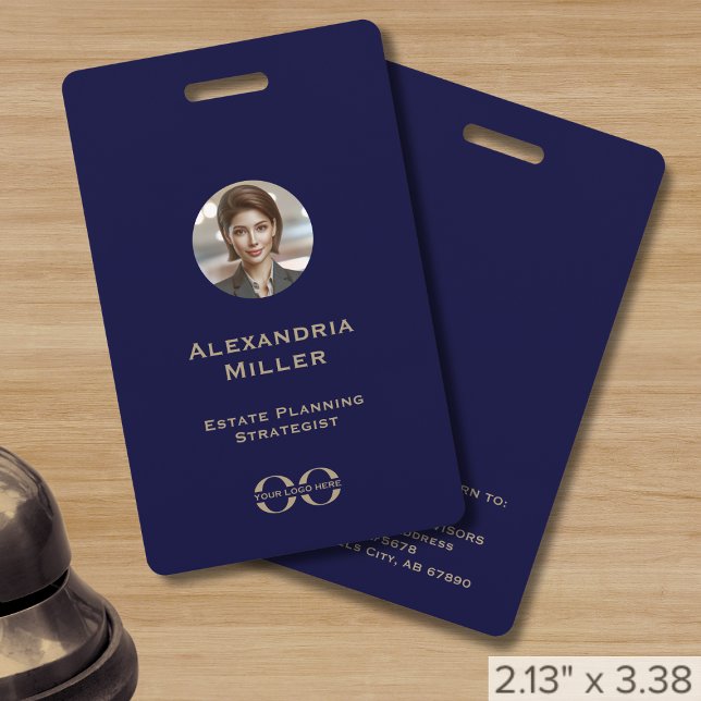 Badge Photo personnalisée Identifiant du personnel du lo (Créateur téléchargé)